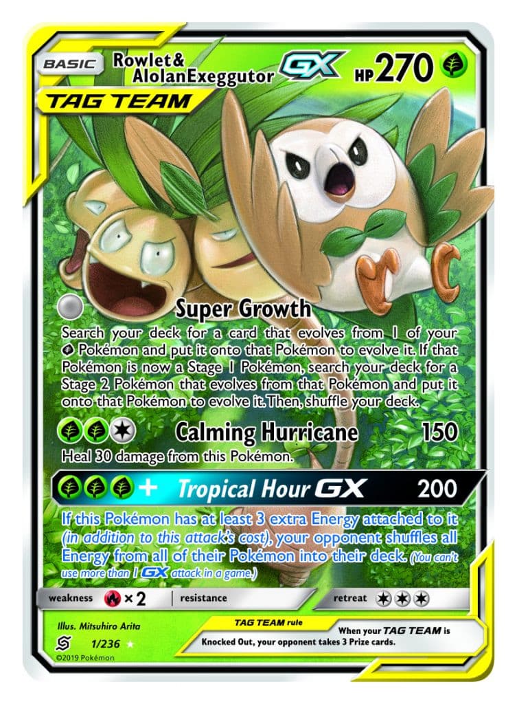 Rowlet & Alolan Exeggutor GX - 1/236 - Ultra Rare xccscss.