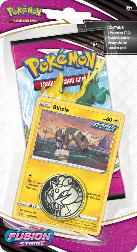 Pokémon Sword & Shield Fusion Strike Checklane Blister Blitzle xccscss.