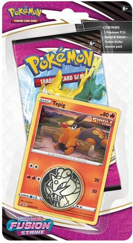 Pokémon Sword & Shield Fusion Strike Checklane Blister Tepig xccscss.