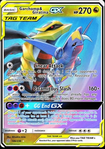 Garchomp & Giratina GX - 146/236 - Ultra Rare xccscss.