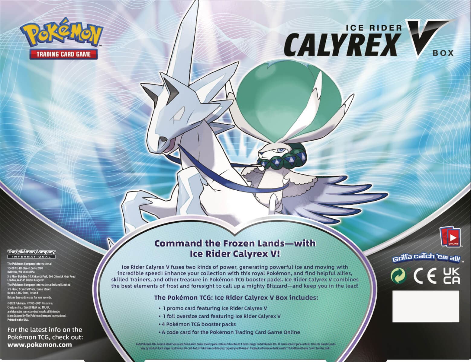 Pokemon Chilling Reign Ice Rider Calyrex V Box xccscss.