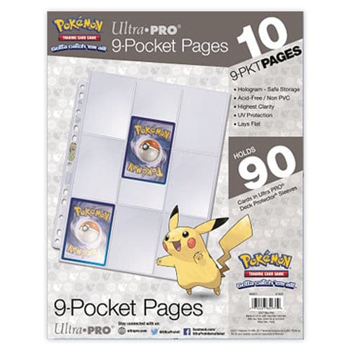 Ultra Pro - 9 Pocket 11 Hole Pages 10 Pack - Pokemon xccscss.