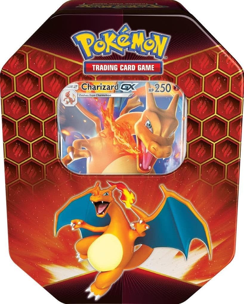 Pokemon Hidden Fates Charizard GX Tin Box xccscss.