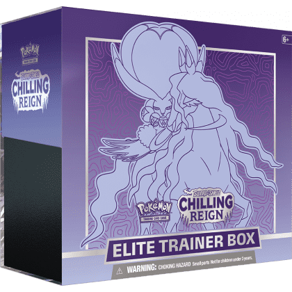 Pokemon: Sword & Shield 6 Chilling Reign - Elite Trainer Box: Shadow Rider Calyrex xccscss.