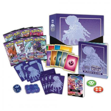 Pokemon: Sword & Shield 6 Chilling Reign - Elite Trainer Box: Shadow Rider Calyrex xccscss.