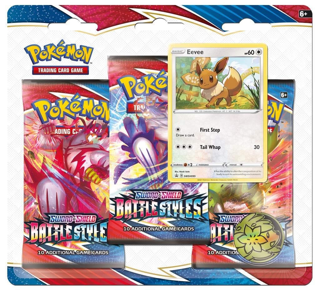 Pokemon Sword & Shield Battle Styles 3 pack blister - Eevee xccscss.