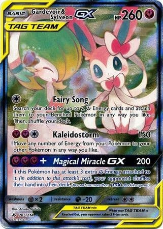 Pokemon SM Unbroken Bonds Gardevoir & Sylveon 205/214 xccscss.