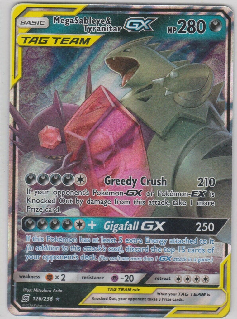 Mega Sableye & Tyranitar GX - 225/236 - Hyper Rare xccscss.