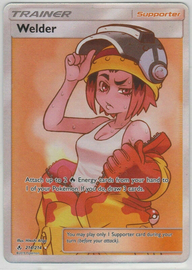 Pokemon Welder Trainer Full Art 214/214 Unbroken Bonds Supporter Fire Ultra Rare xccscss.