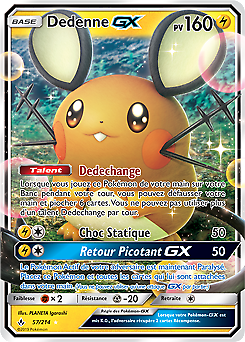 Pokemon – Dedenne GX – Ultra Rare – SL10 – 57/214 xccscss.