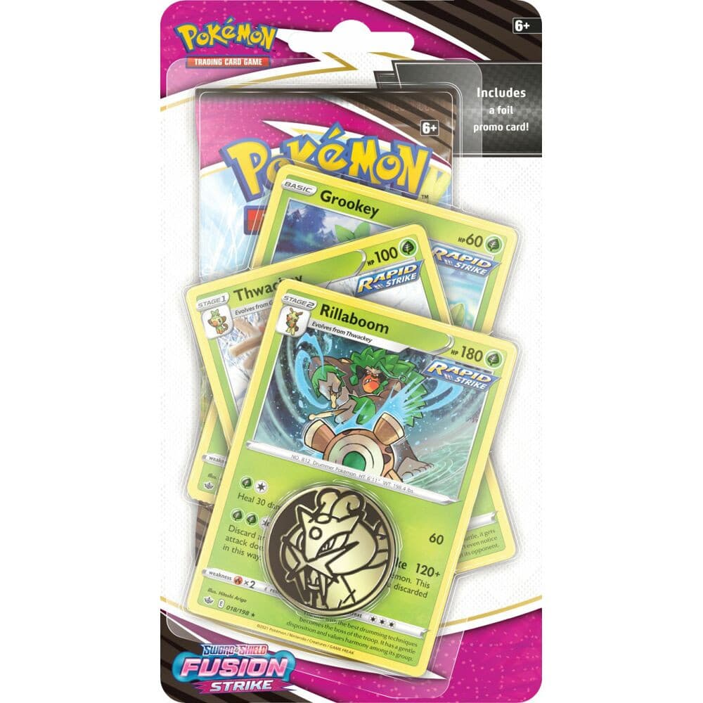 Pokemon: Fusion Strike - Premium Checklane Blister: Rillaboom xccscss.